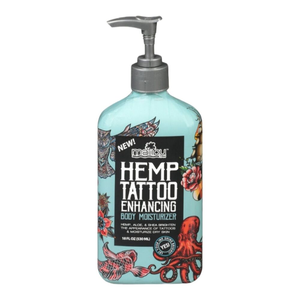 Malibu Tan Hemp Tattoo Enhancing Body Mousturizer 12 Fl Oz